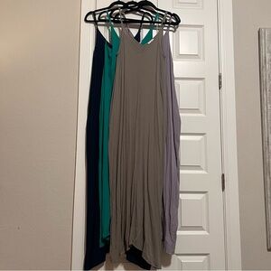 lovestitch Maxi Dress Bundle of 4 in Solid Colors (flaws) SEE DESCRIPTION!